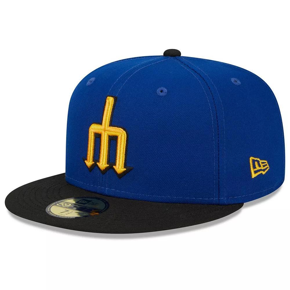 Men's New Era  Royal/Black Seattle Mariners 2023 City Connect 59FIFTY Fitted Hat, Size: 8, Blue Product Image