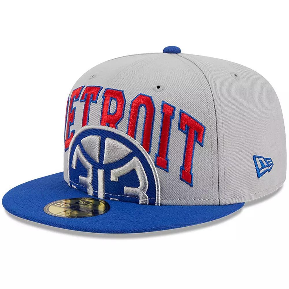 Men's New Era Gray/Blue Detroit Pistons Tip-Off Two-Tone 59FIFTY Fitted Hat, Size: 7, Pis Grey Product Image