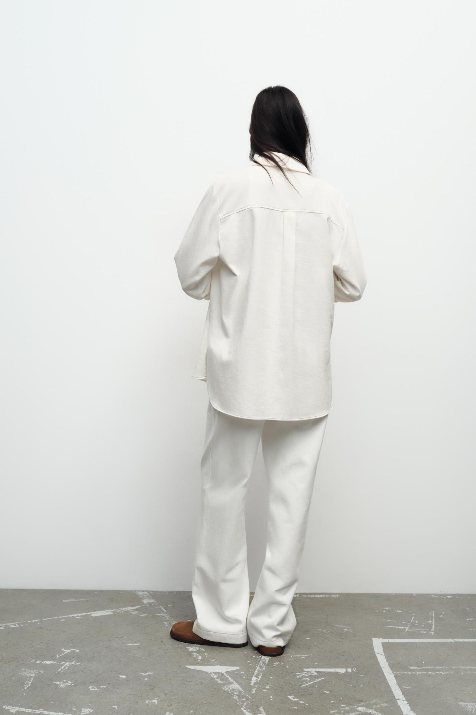 OVERSHIRT WITH CONTRASTING TOPSTITCHING Product Image
