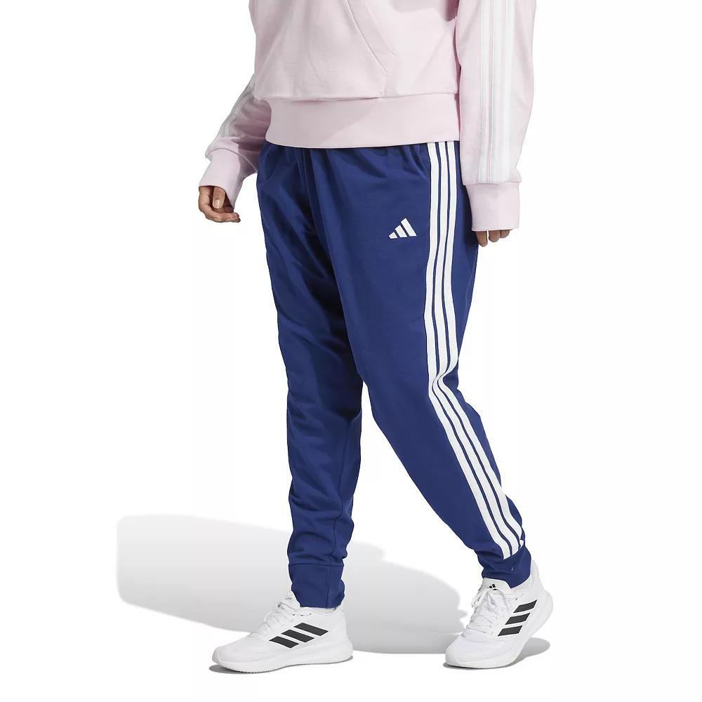 Plus Size adidas Essentials 3-Stripes Jogger Pants, Women's, Size: 1XL, Dark Blue Product Image