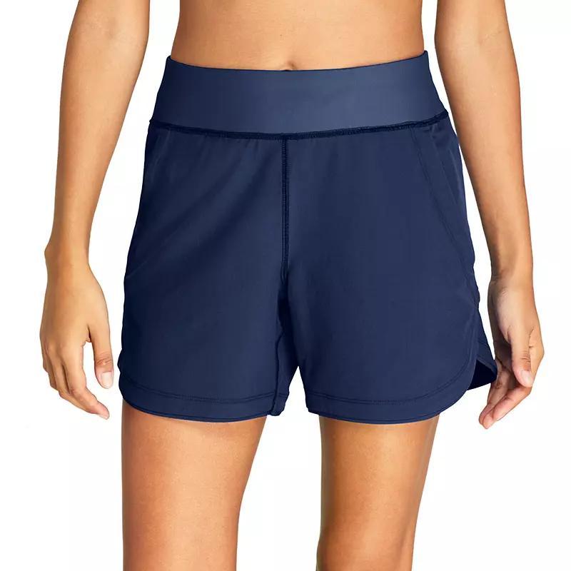 Petite Lands' End 5" Quick Dry Swim Shorts With Panty, Women's, Size: 0 Petite, Deep  Blue Product Image