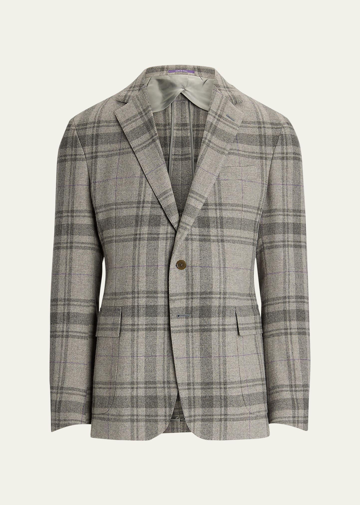 Mens Hadley Hand-Tailored Plaid Wool Jacket Product Image