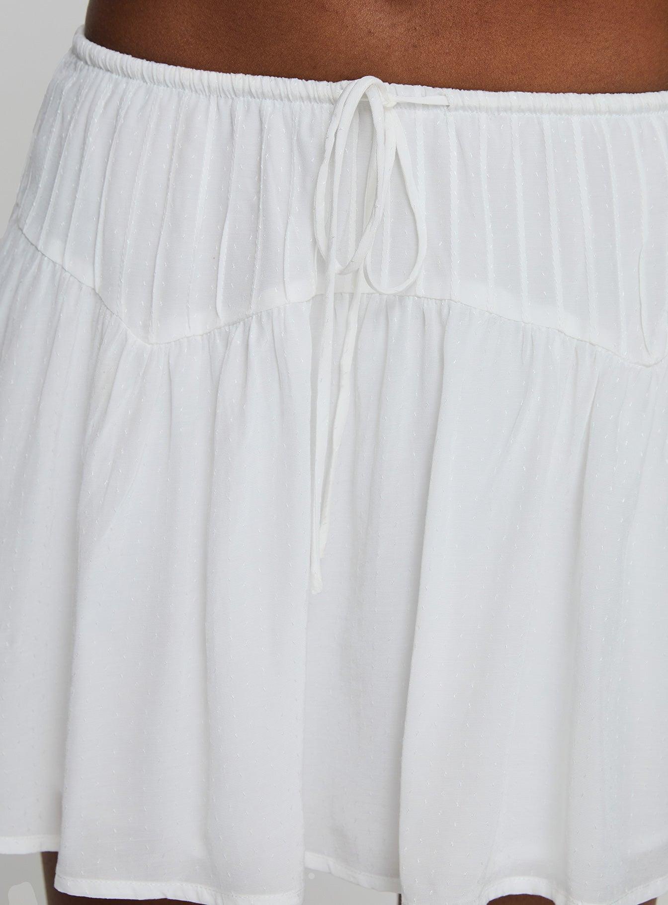 Cherry On Top Mini Skirt White Product Image