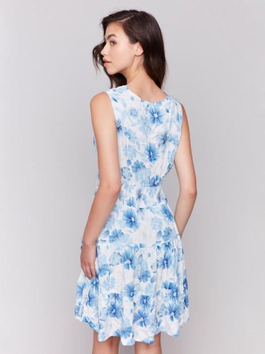 Charlie B tiered sleeveless V neck dress C3210P/808B Product Image