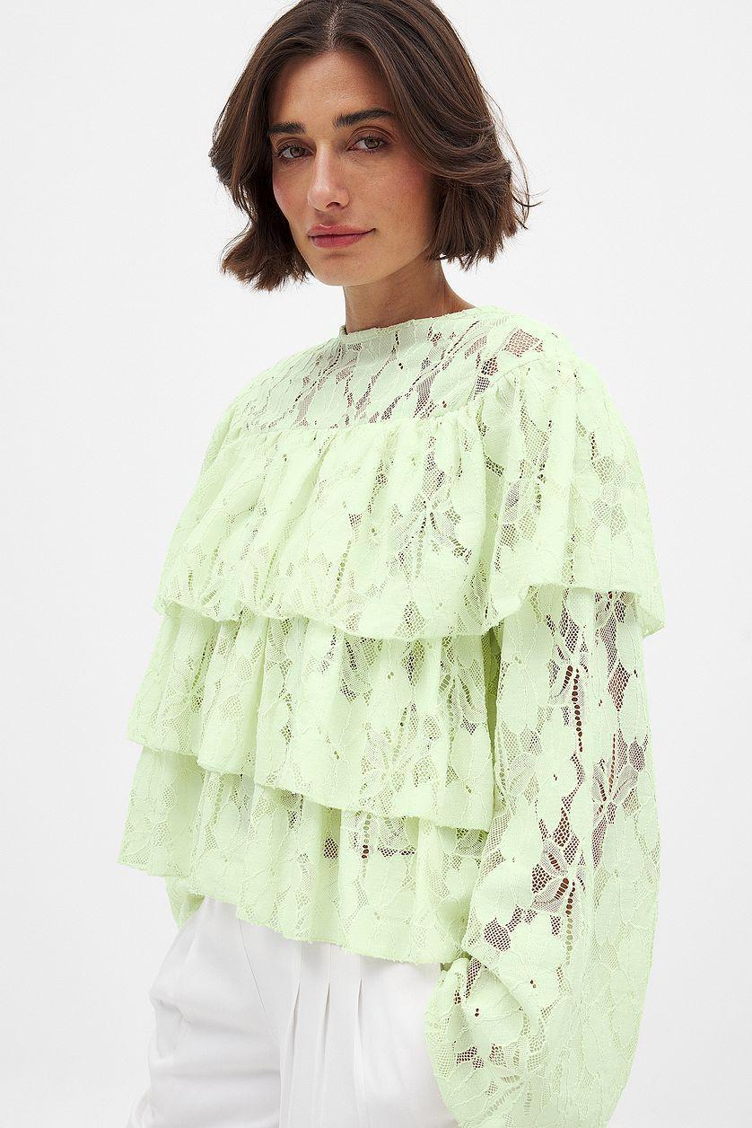 Layered Flounce Blouse Product Image