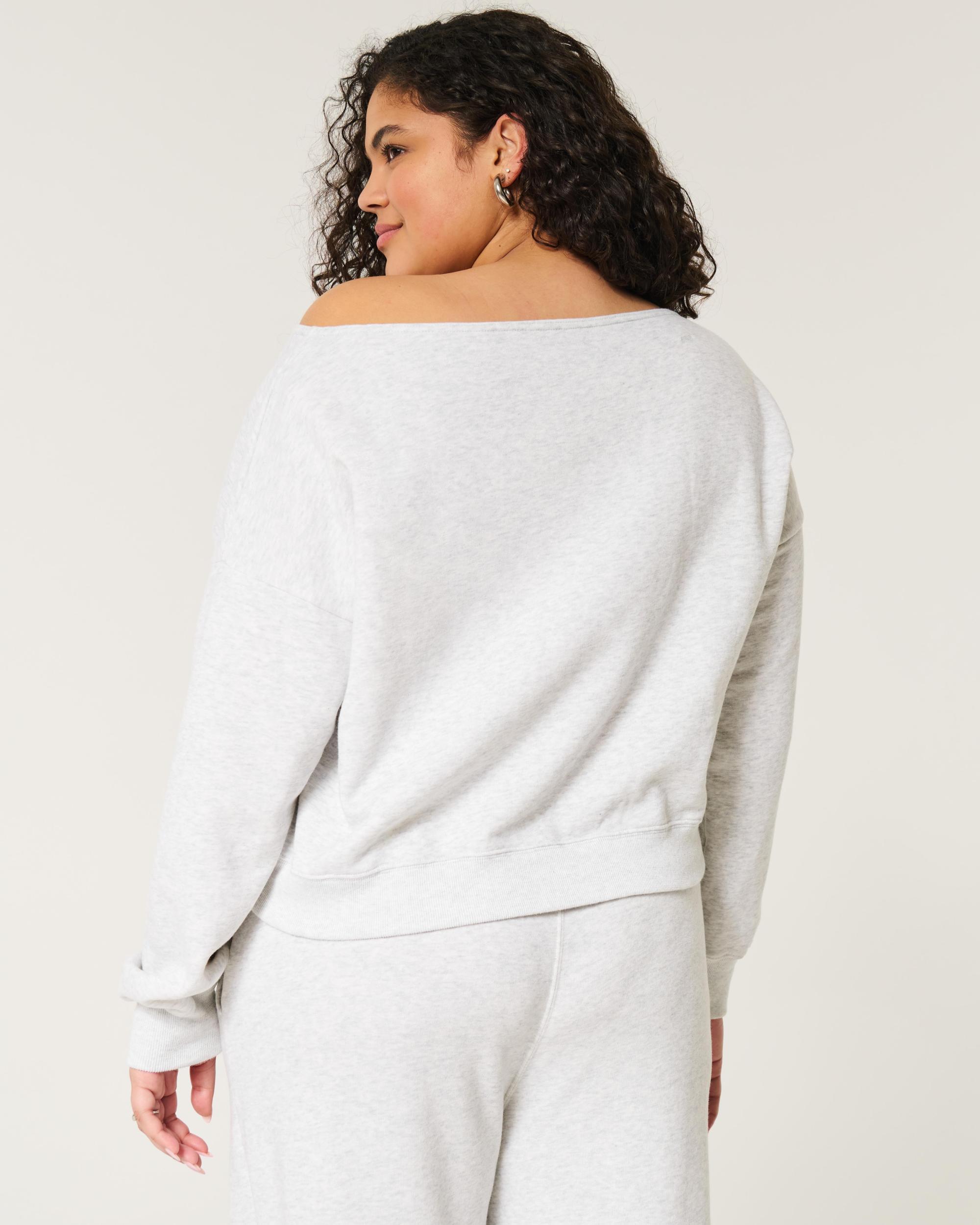 Easy Off-the-Shoulder Sweatshirt Product Image