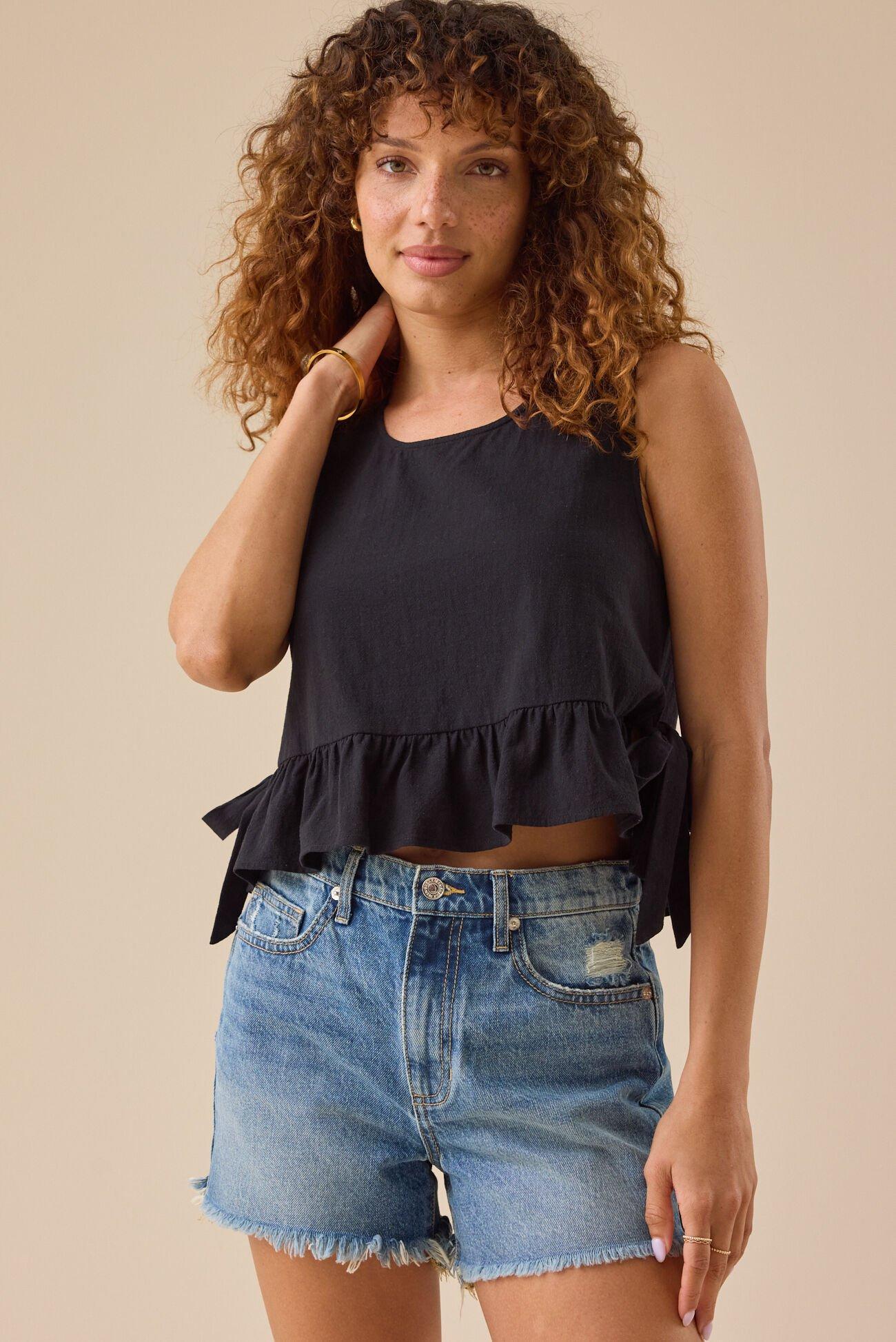 Amanda Peplum Boxy Tank Product Image