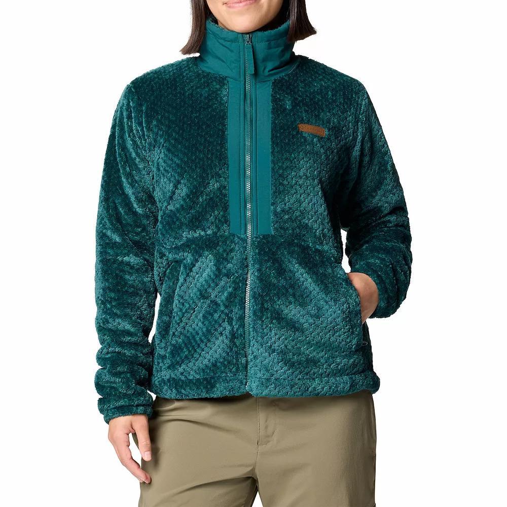 Women's Columbia Fire Side III Full Zip Jacket, Size: XXL, Black Teal Product Image