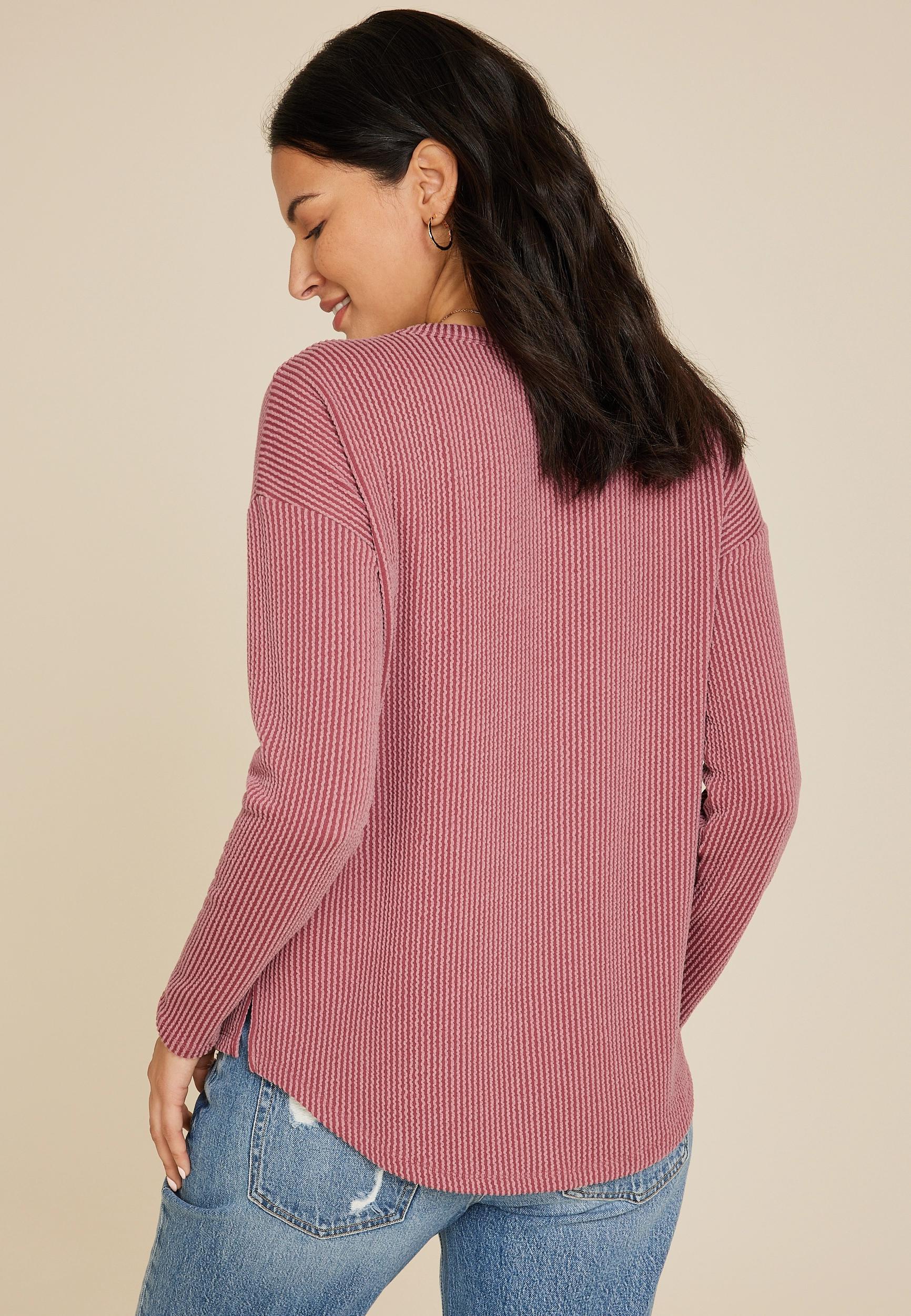 24/7 Clara Long Sleeve Ribbed Tee Product Image