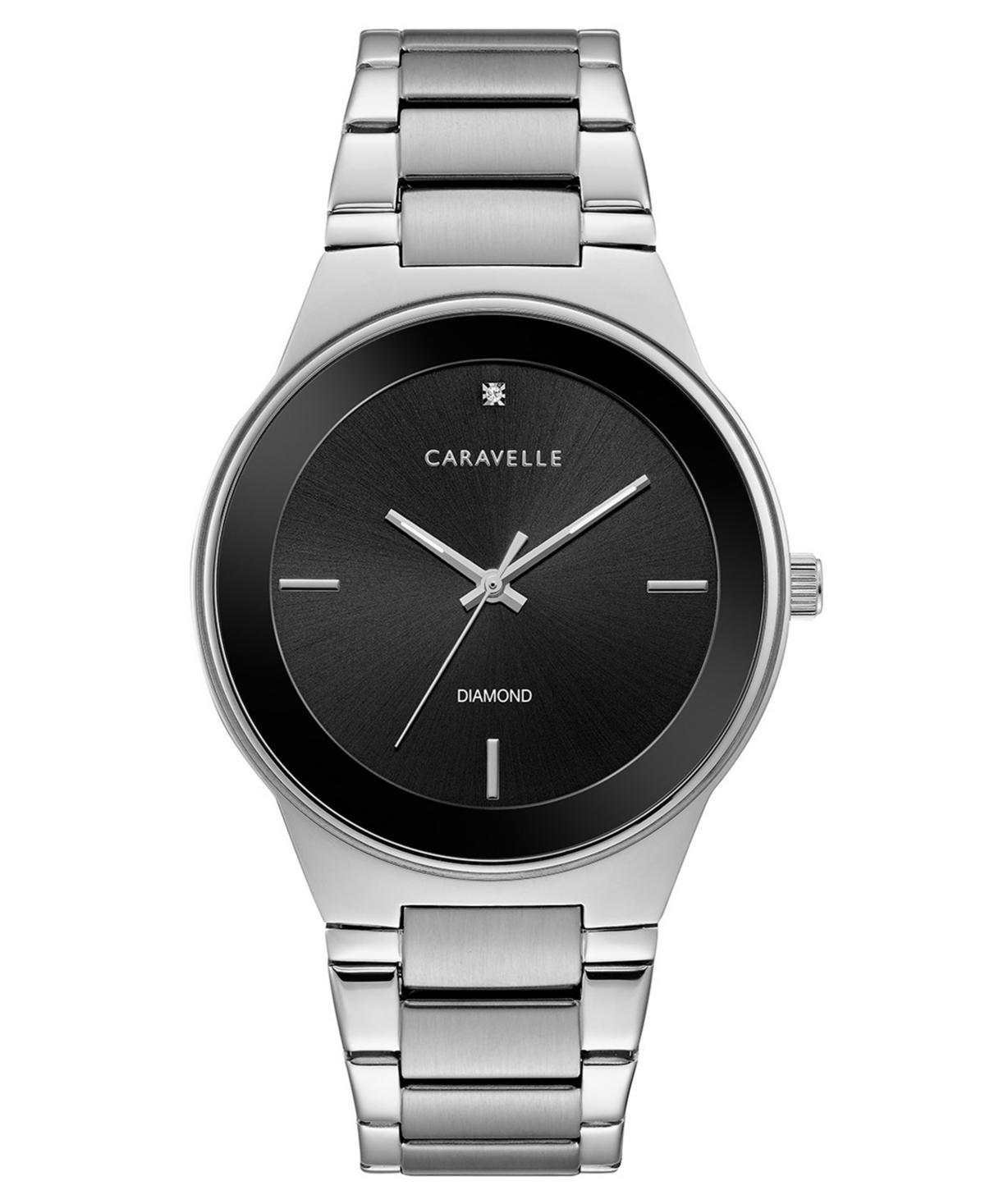Men's Caravelle by Bulova Diamond Accent Watch with Black Dial (Model: 43D106) Product Image