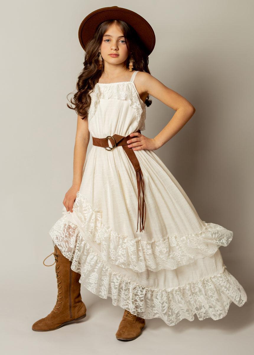 Siti Dress in Cream Girls Product Image