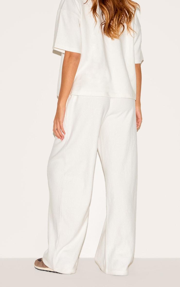 Cream Soft Touch Wide Leg Sweatpants Product Image
