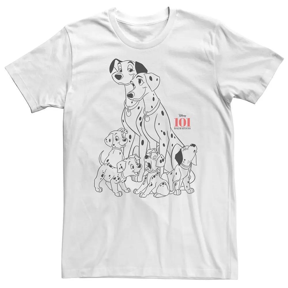 Big & Tall Disney 101 Dalmatians Family Group Shot Tee, Men's, Size: XL Tall, White Product Image