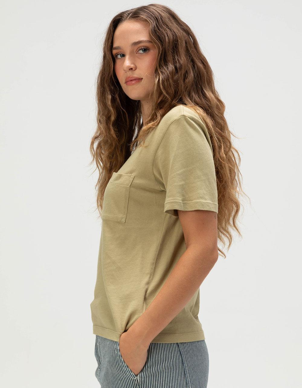 BRIXTON Carefree Womens Pocket Tee - SAGE Product Image
