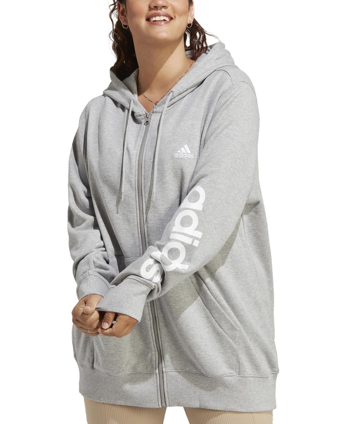 adidas Plus Size Cotton French Terry Logo Hoodie Product Image