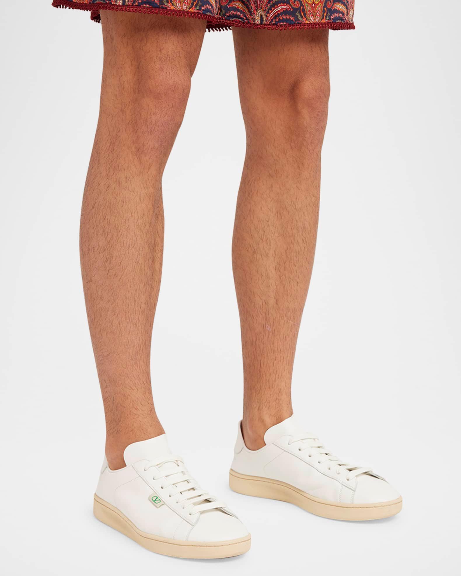Mens Royco V Logo Calfskin Low-Top Sneakers Product Image