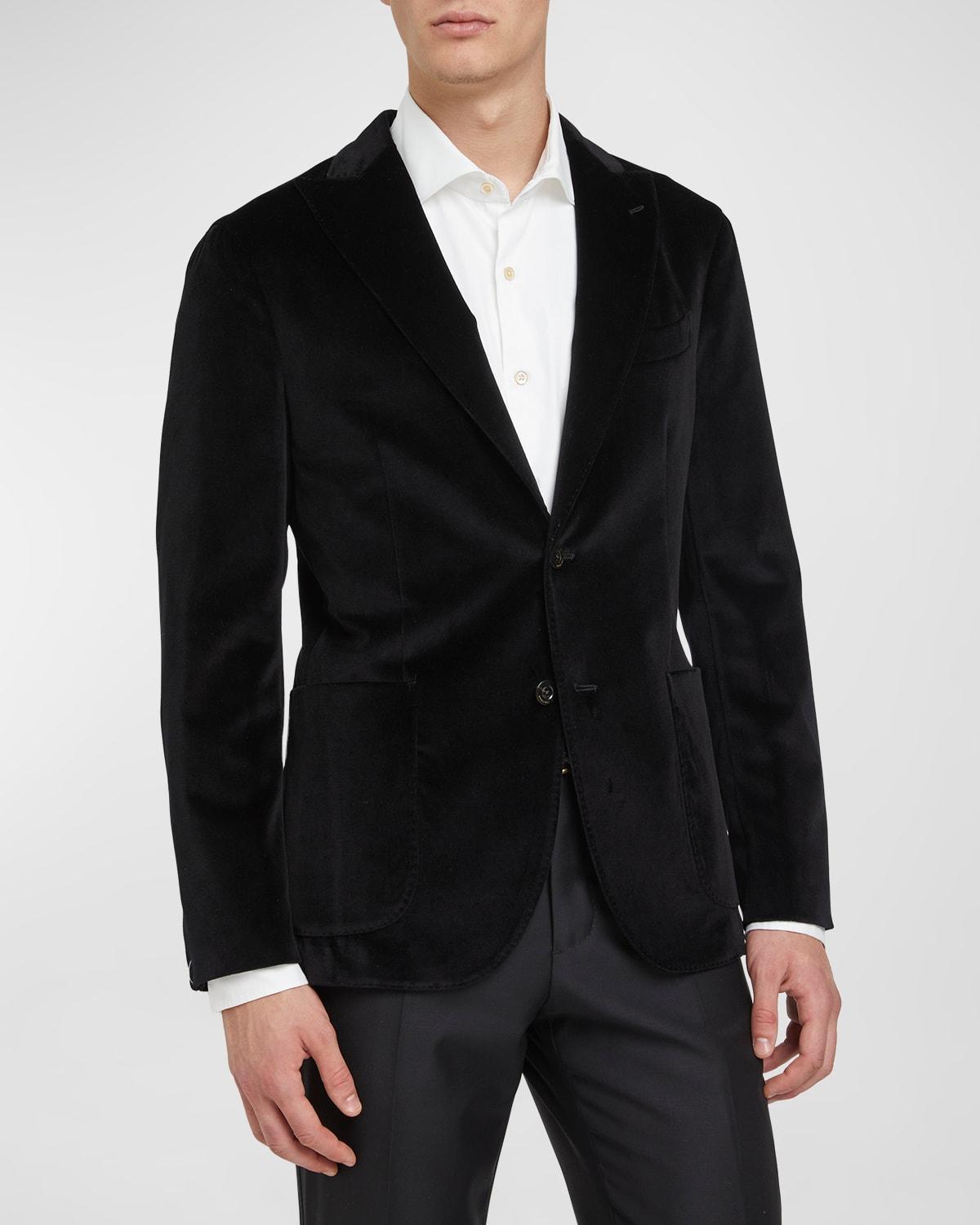 Men's Velvet Peak-Lapel Sport Coat Product Image
