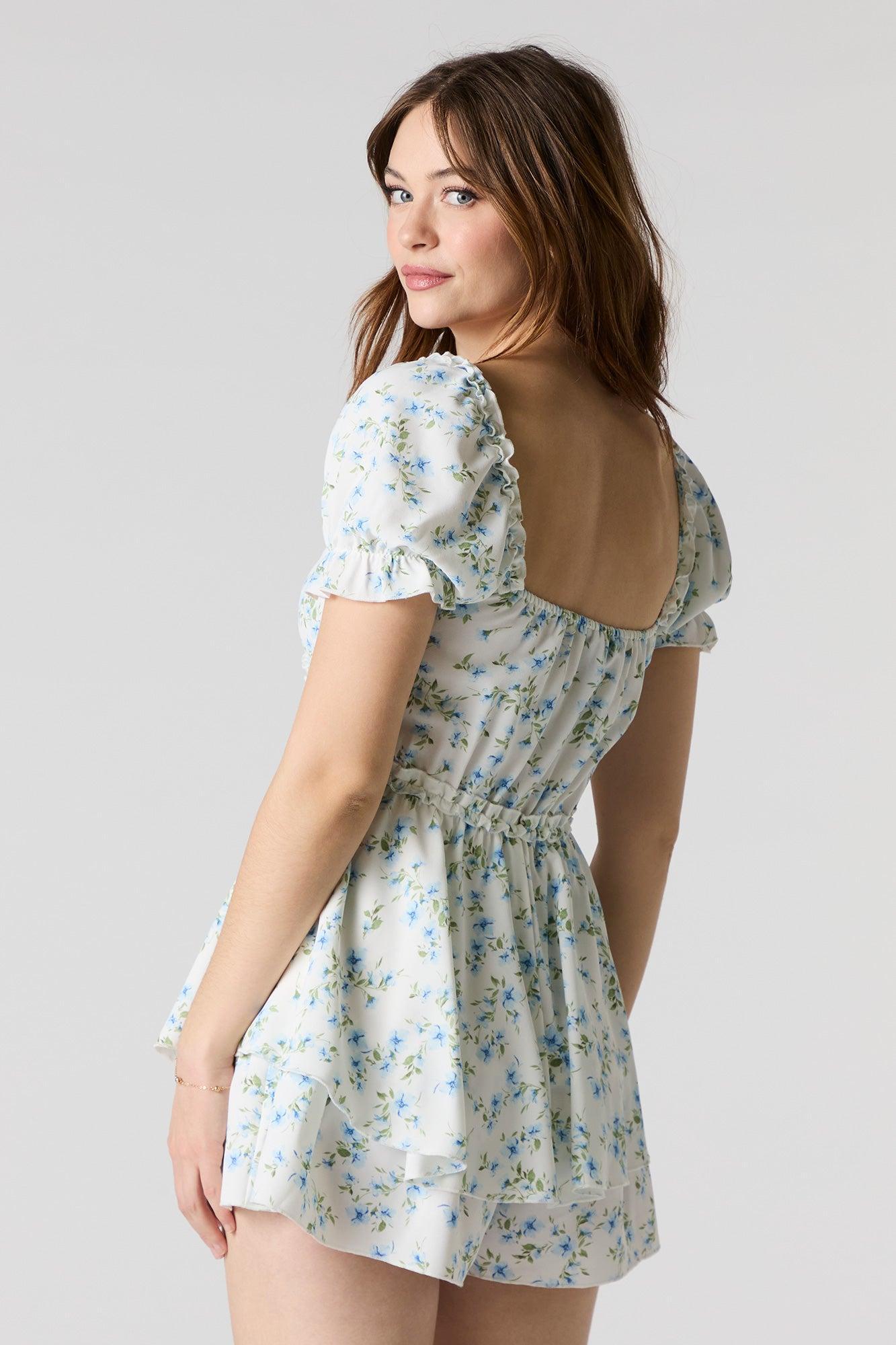 Ruffle Trim Tiered Romper Female Product Image