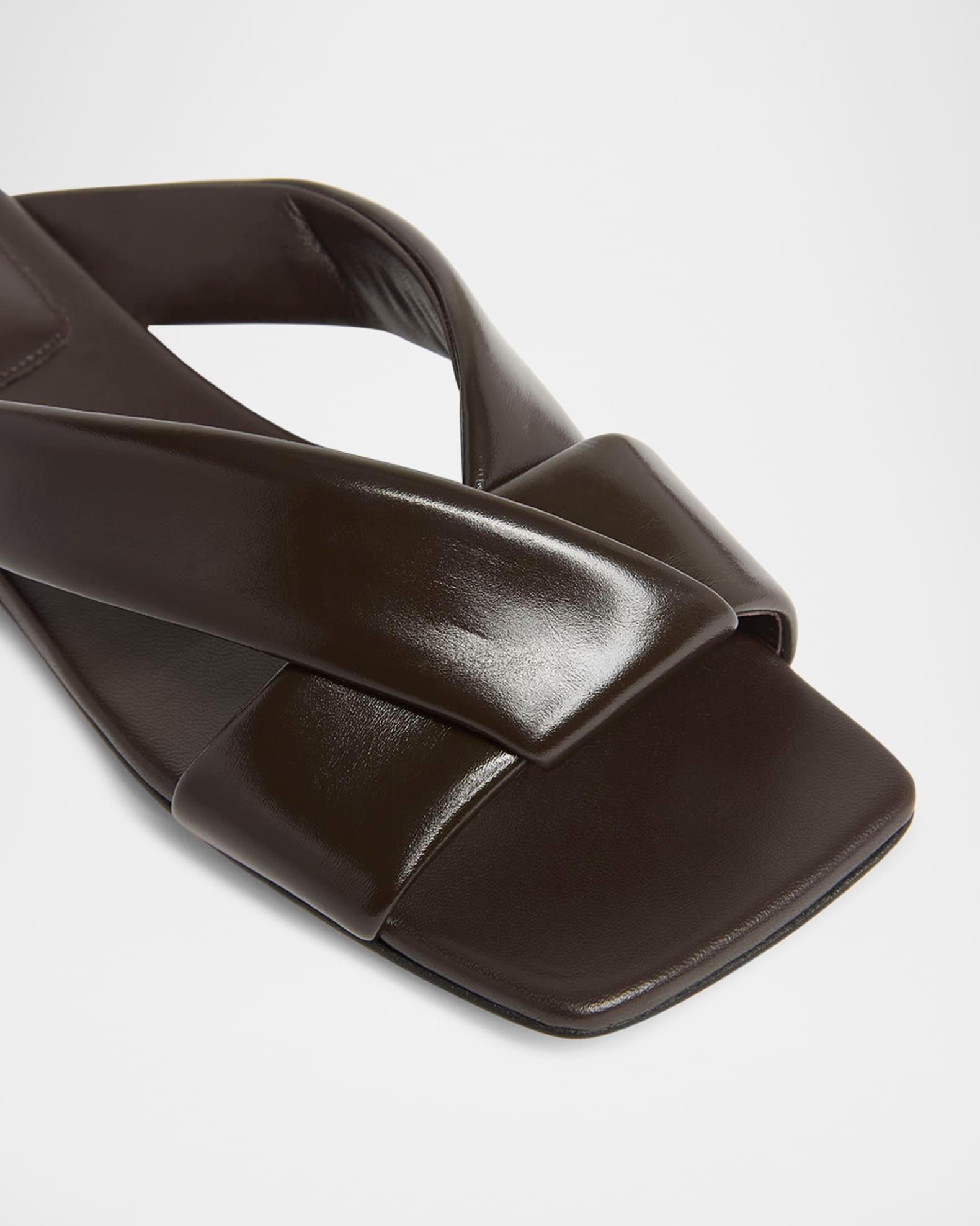 Riva Criss Cross Leather Flat Sandals Product Image