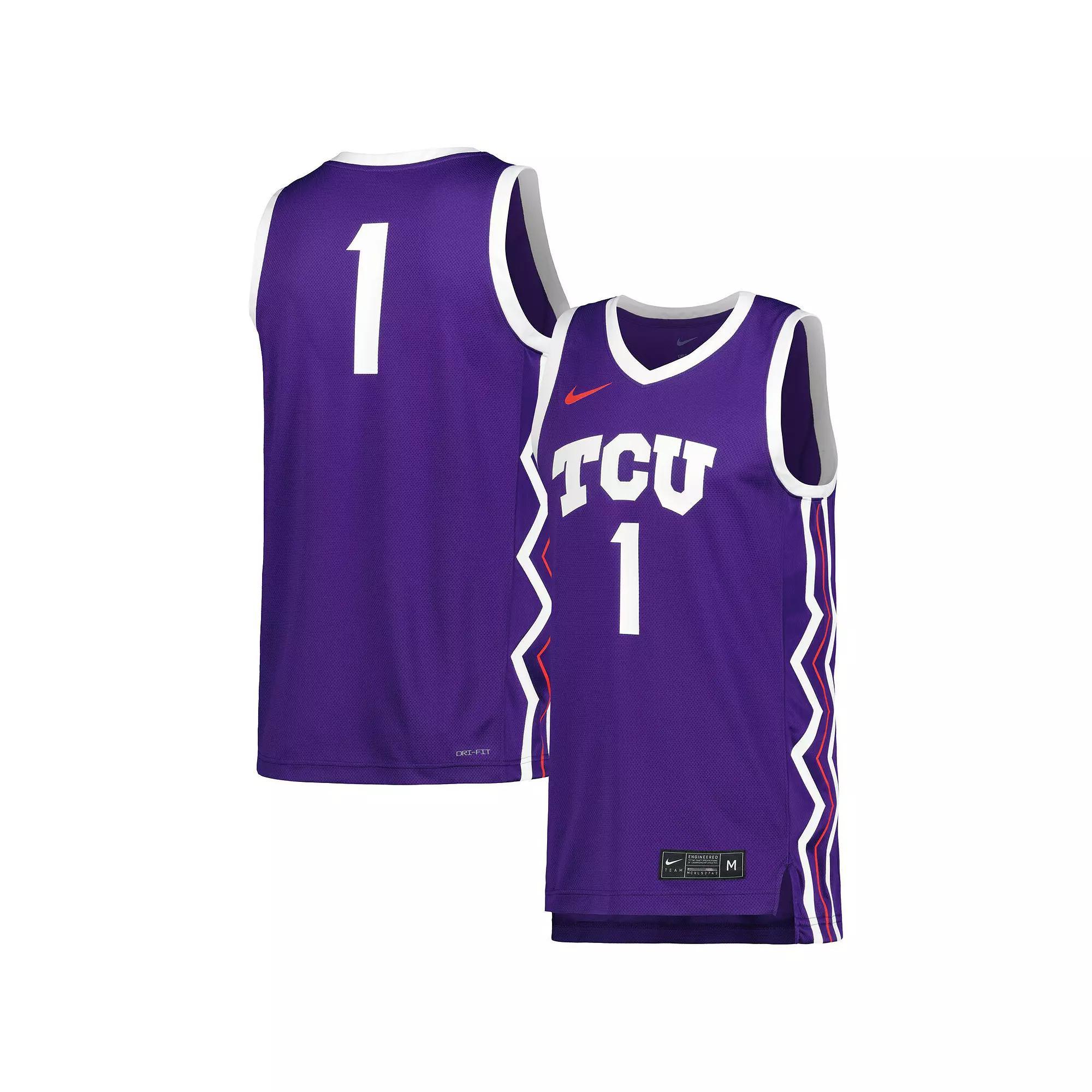Men's Nike Purple TCU Horned Frogs Replica Basketball Jersey, Size: Large, Team Product Image