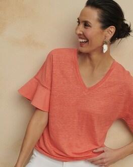 Zenergy® Ruffle Neck Tank Product Image