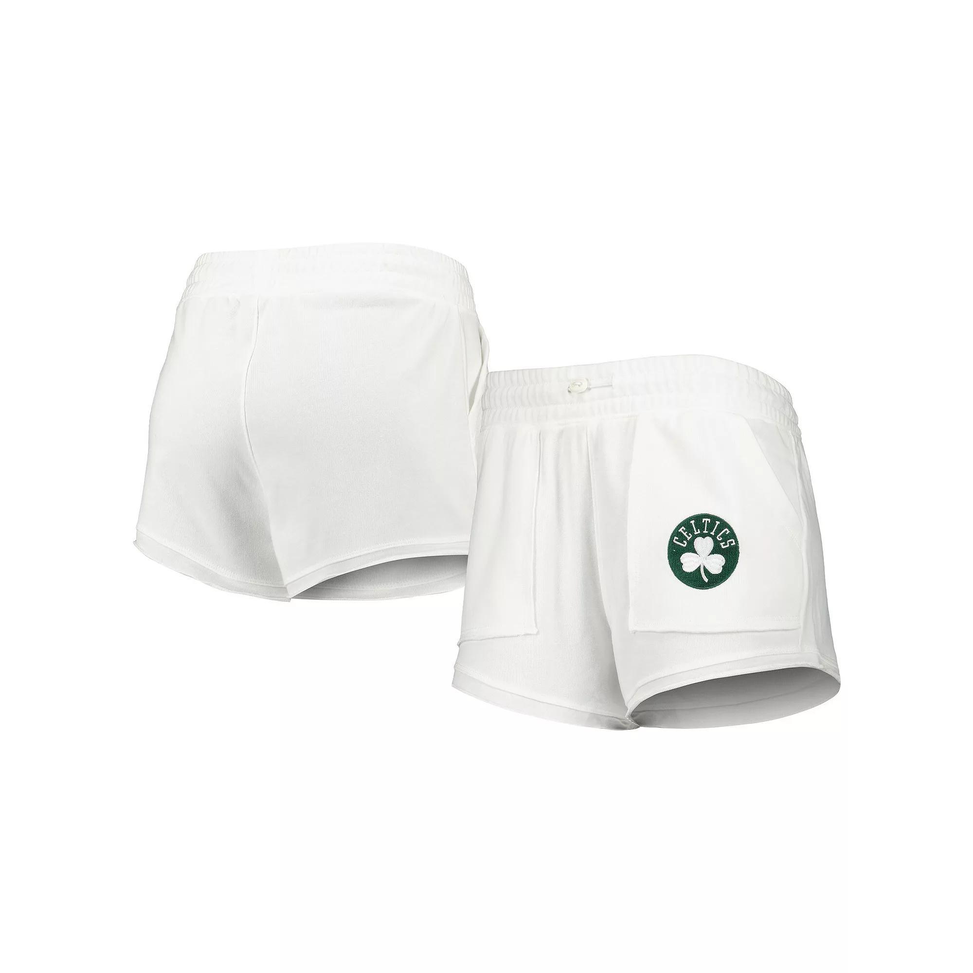 Women's Concepts Sport  White Boston Celtics Sunray Shorts, Size: XL Product Image