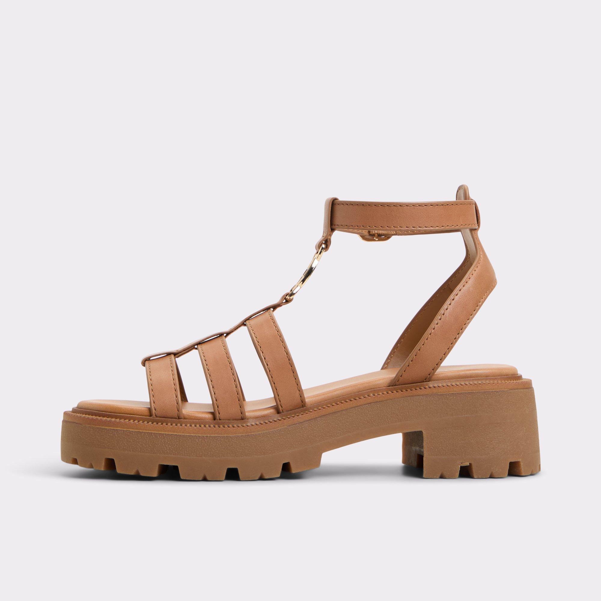 ALDO Lamington - Women's Strappy Sandal Sandals - Brown, Size 8 Product Image