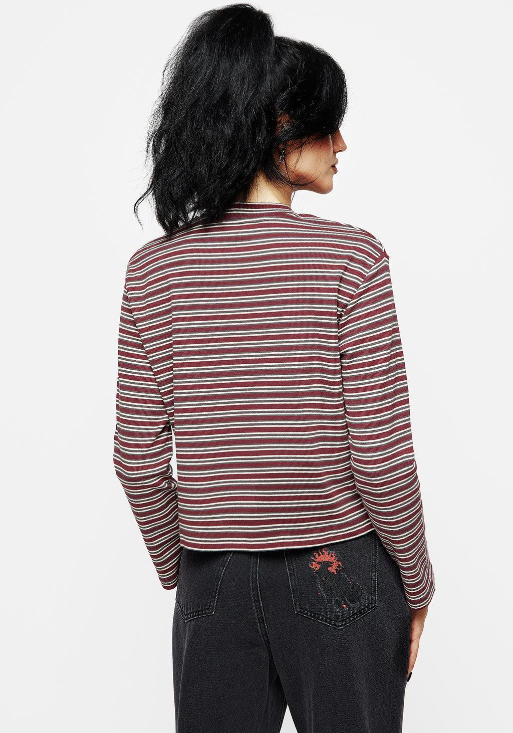 Calliophis Stripe Long Sleeve Crop Tee Product Image