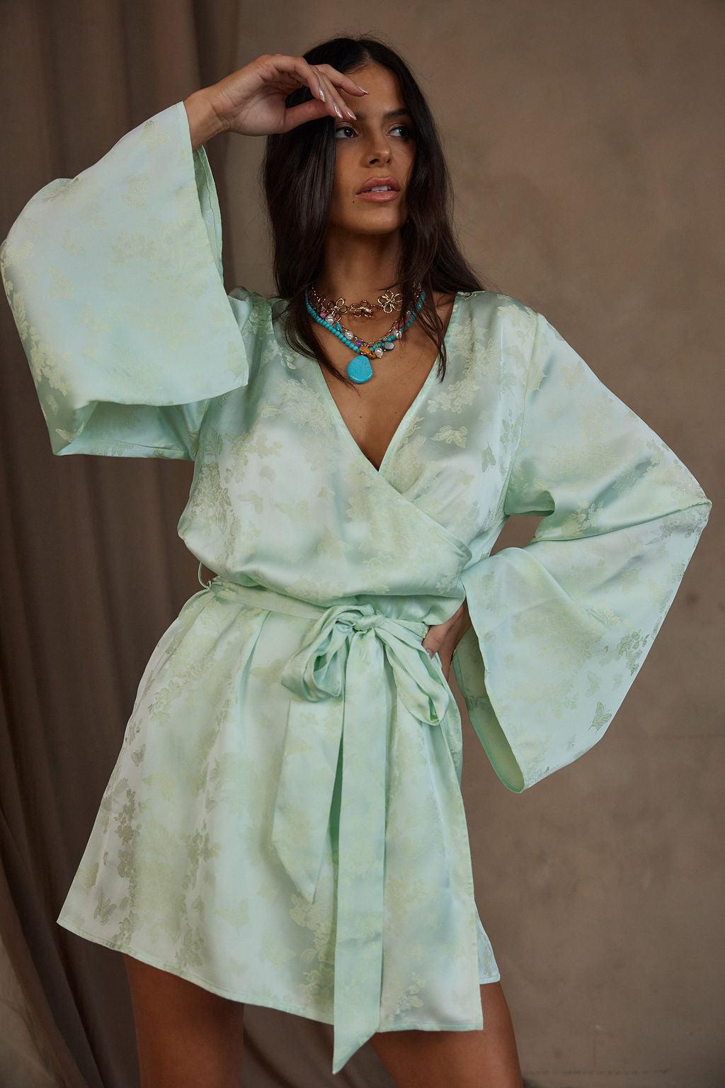 Gold Standard Sage Jacquard Dress Product Image