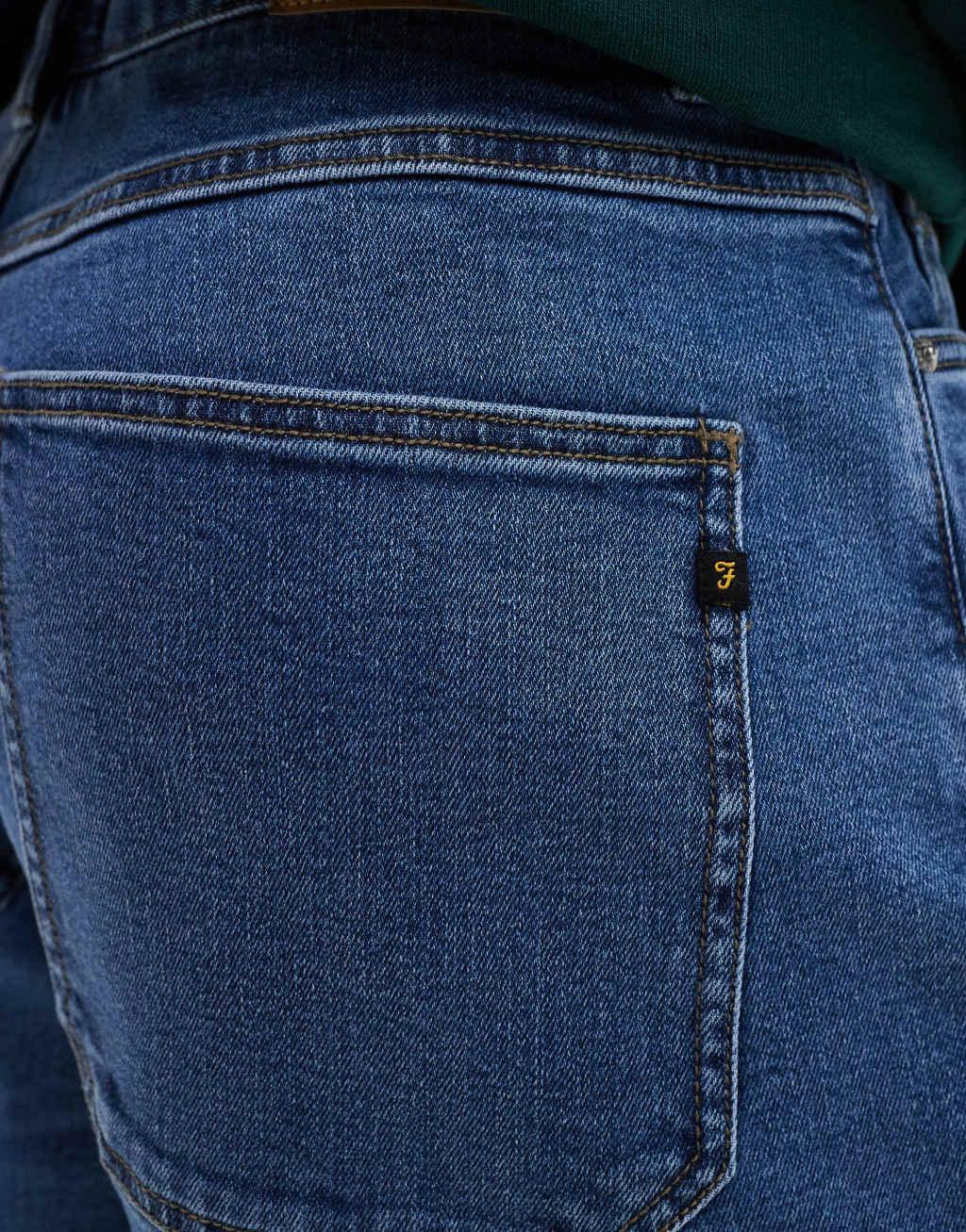 Farah Hawtin straight jeans in worn indigo  Product Image