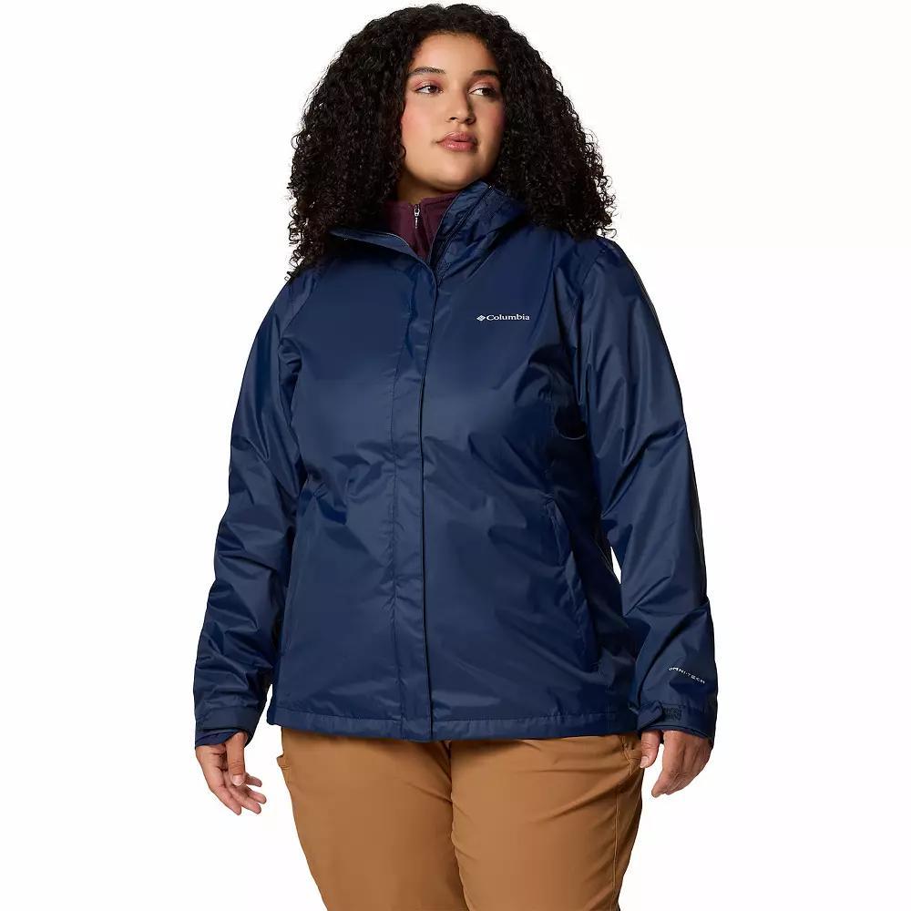 Plus Size Columbia Arcadia™ II Hooded Packable Jacket, Women's, Size: 1XL, New Black Product Image