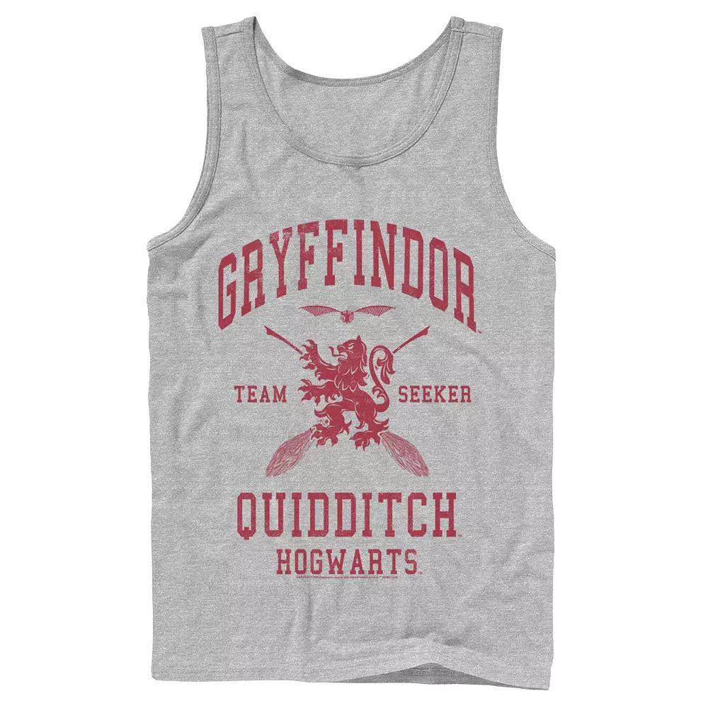 Men's Harry Potter Deathly Hallows 2 Gryffindor Quidditch Tank Top, Size: Large, Athletic Grey Product Image