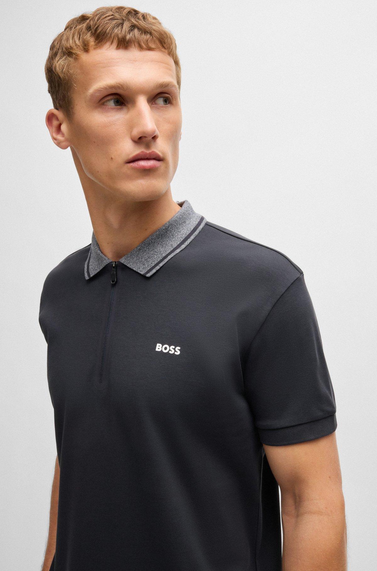 Interlock-cotton regular-fit polo shirt with logo detail Product Image