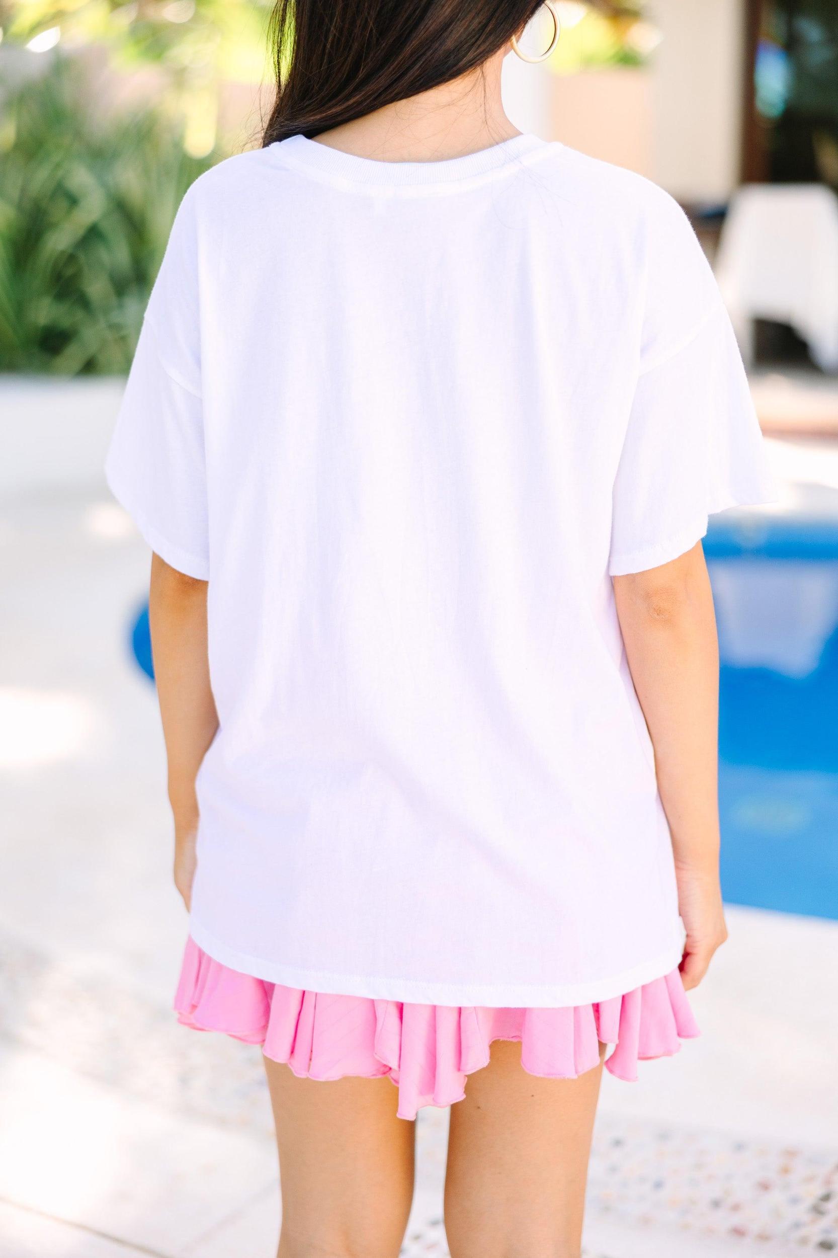 Happy Hour White Graphic Tee Female Product Image