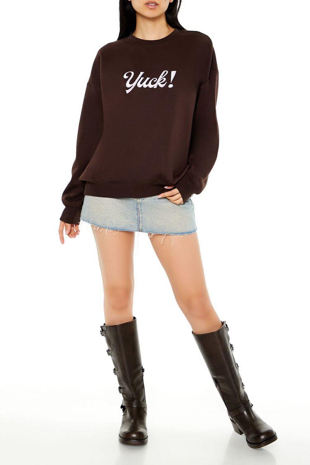 Embroidered Yuck Pullover | Forever 21 Product Image