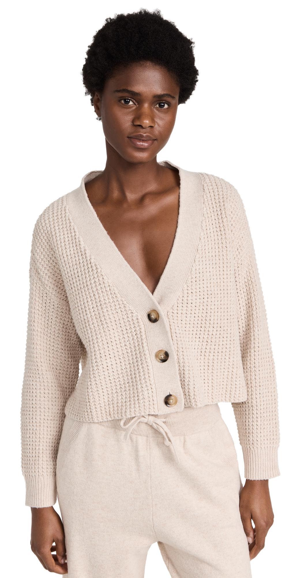 Eberjey The Cropped Cardigan Oat S Product Image