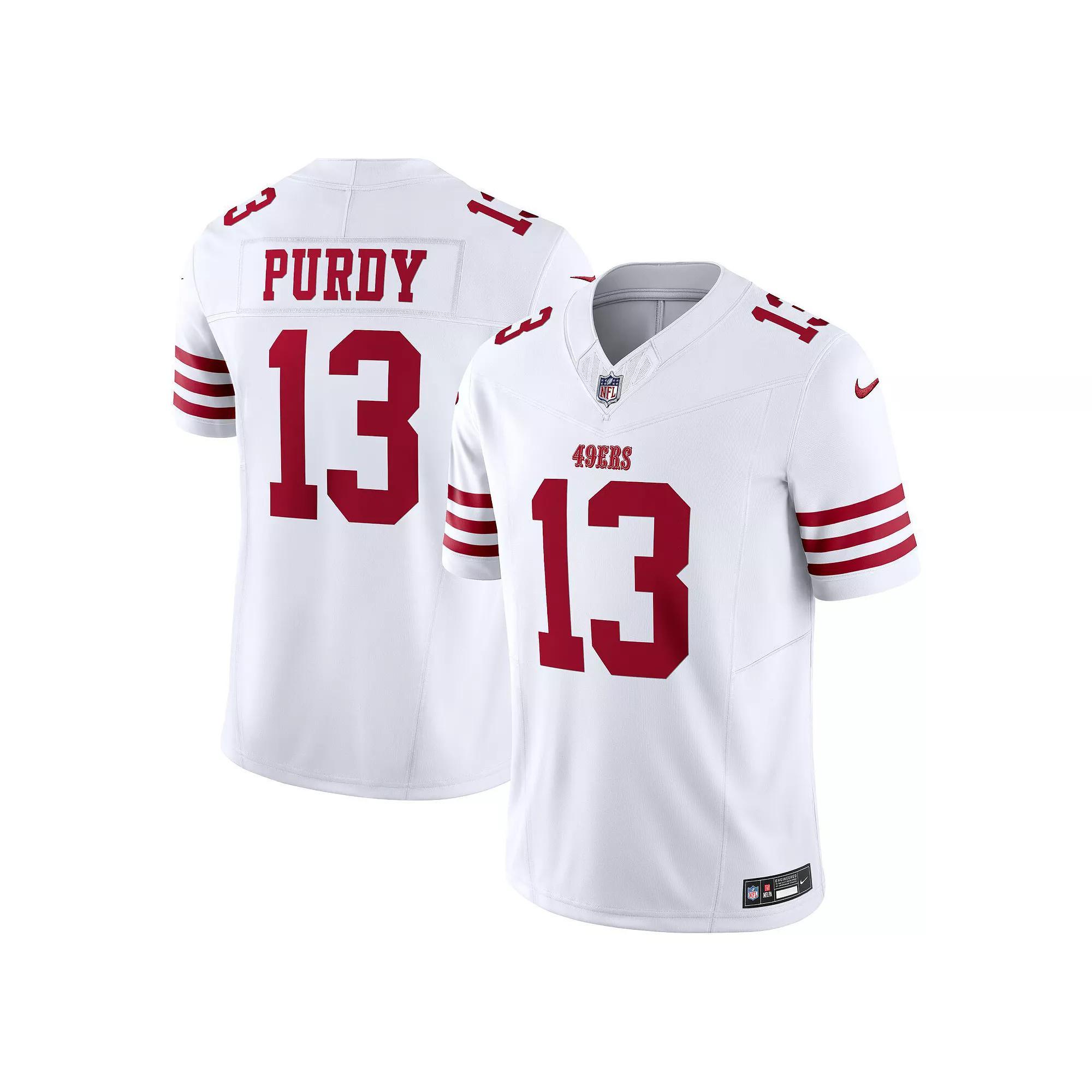 Men's Nike Brock Purdy White San Francisco 49ers Vapor F.U.S.E. Limited Jersey, Size: Small Product Image
