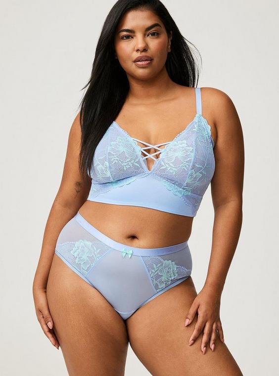Floral Crossdye Lace Mid Rise Hipster Panty Product Image