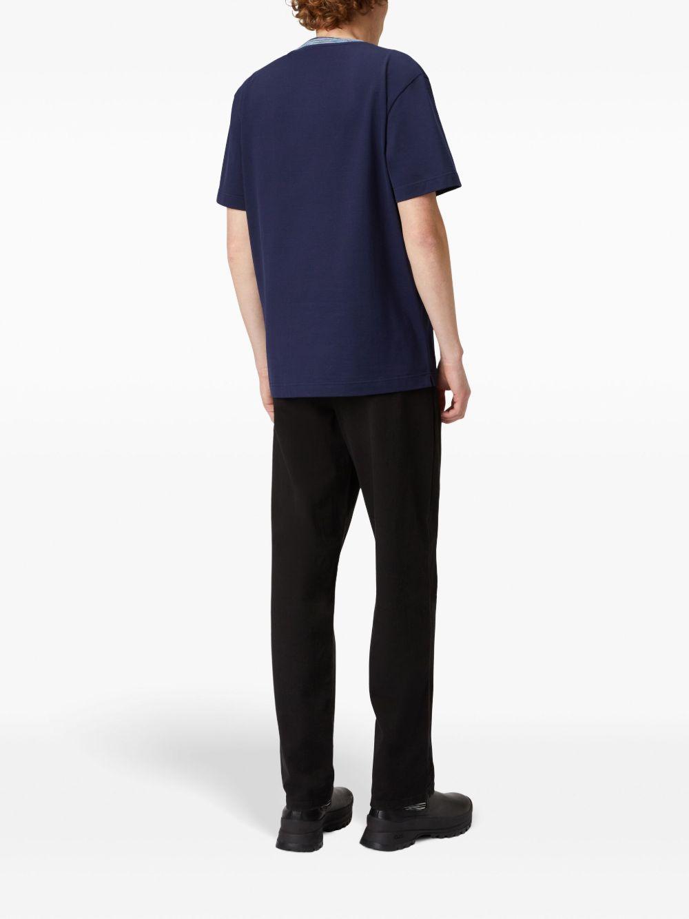 embroidered cotton T-shirt Product Image