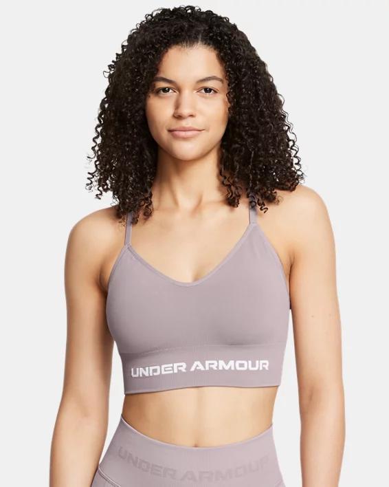 Women's Under Armour Vanish Seamless Low Long Sports Bra, Size: XL, Harbor Blue Product Image