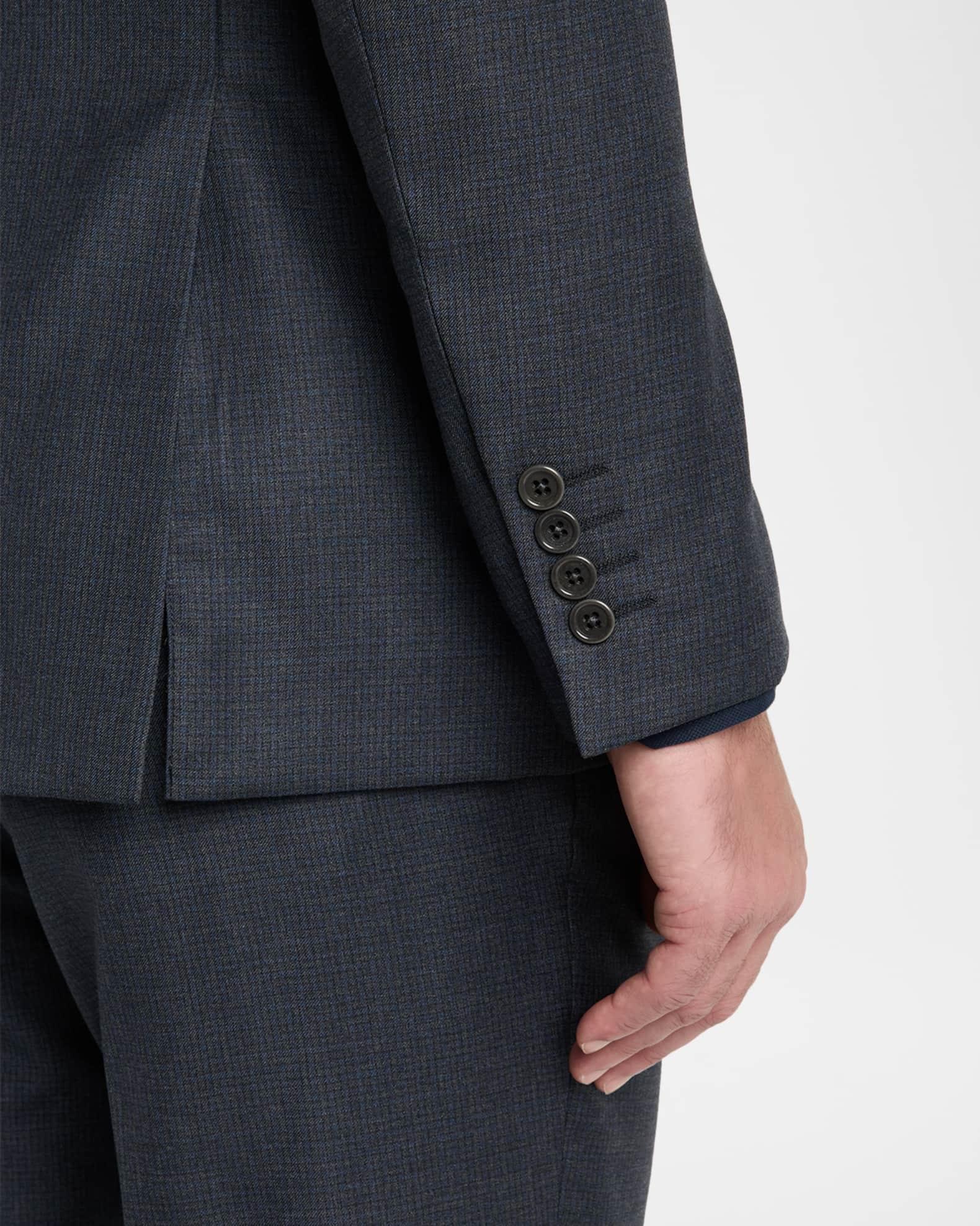 Men's 130's Wool Petite Check G Line Two-Piece Suit Product Image