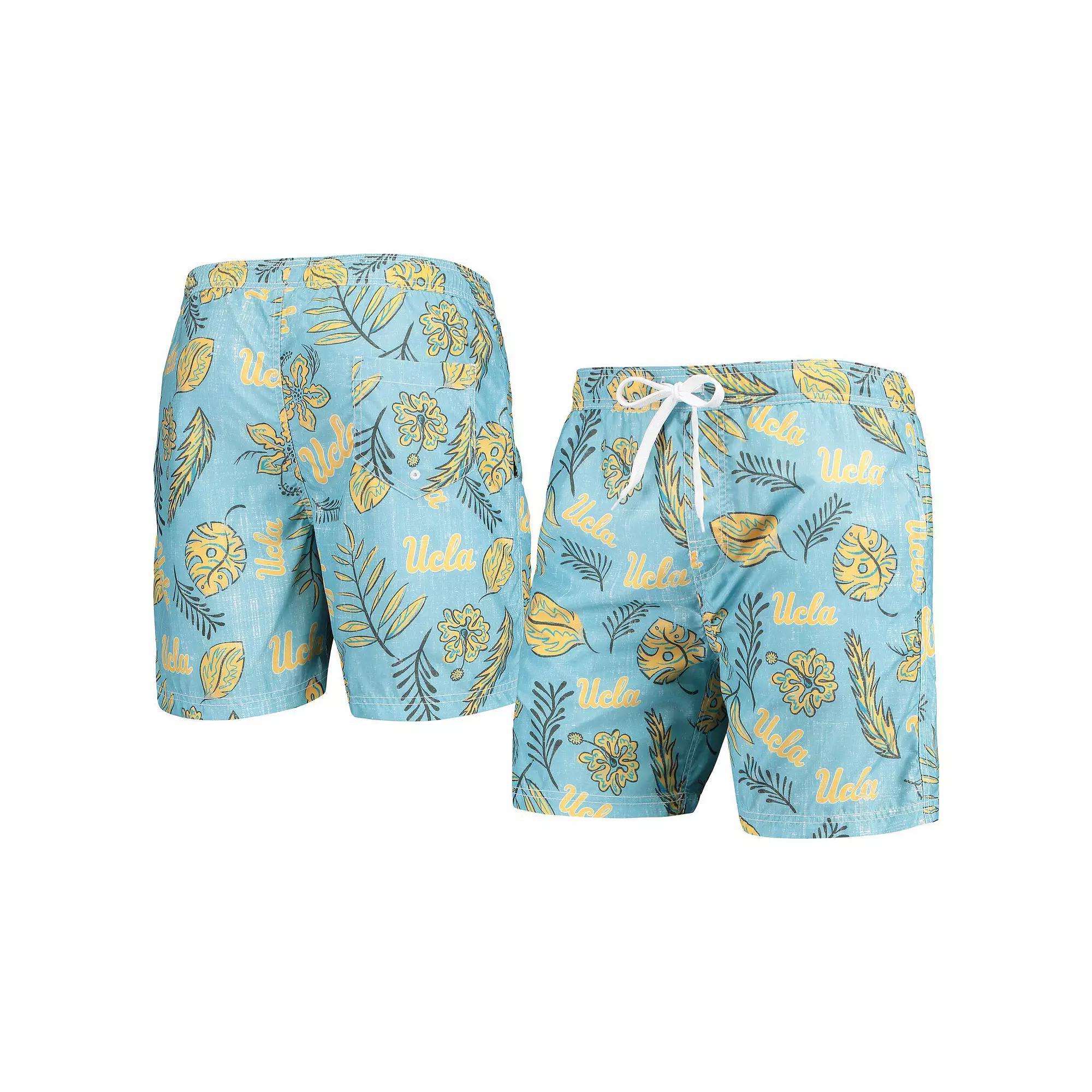 Mens Wes & Willy Blue UCLA Bruins Vintage Floral Swim Trunks Product Image