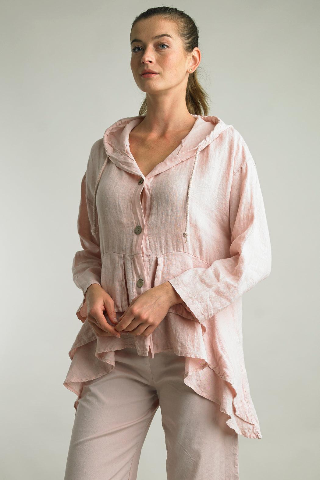 LINEN HOODIE JACKET Product Image