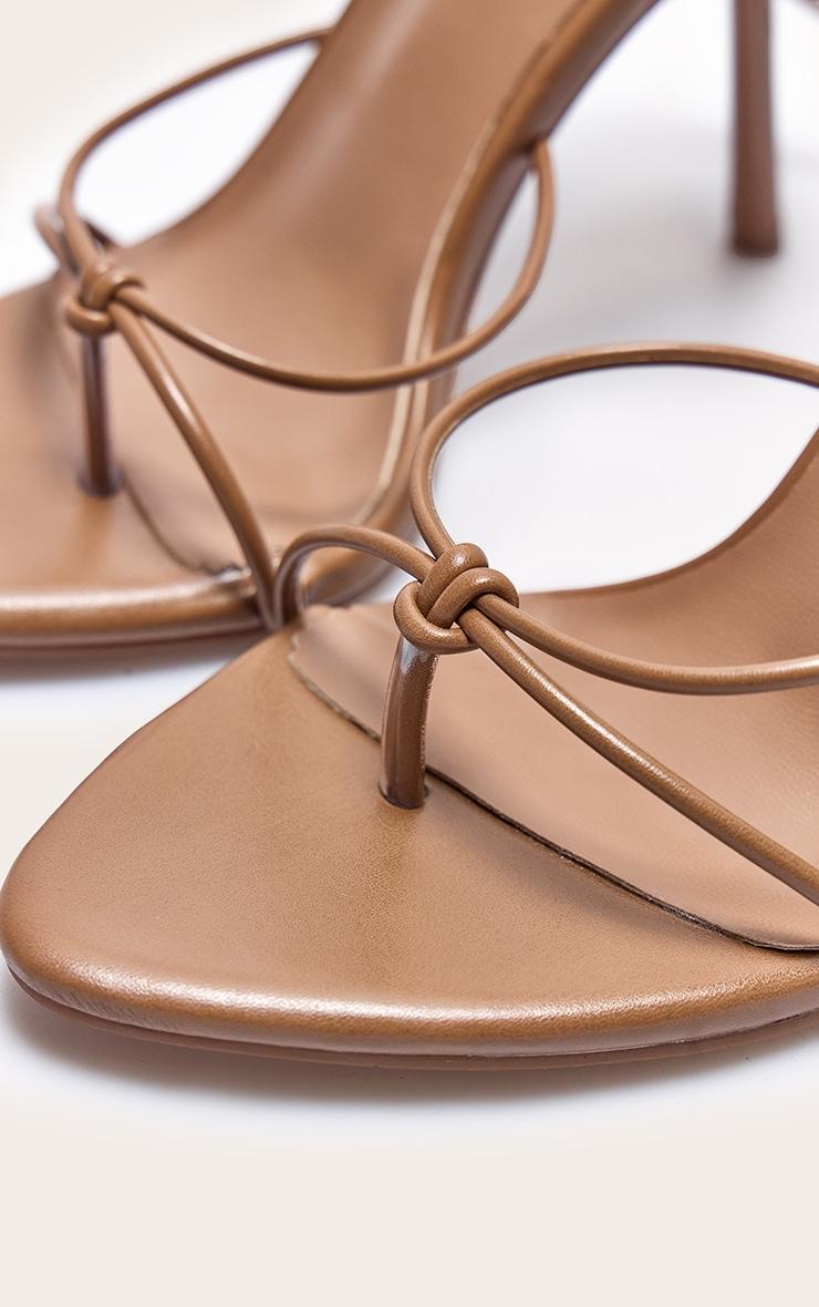 PLT Label Tobacco Strappy Tie Thong Heel Product Image