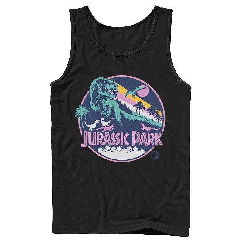 Men's Jurassic Park Retro Rex Scene Tank Top, Size: Large, Athletic Grey Product Image