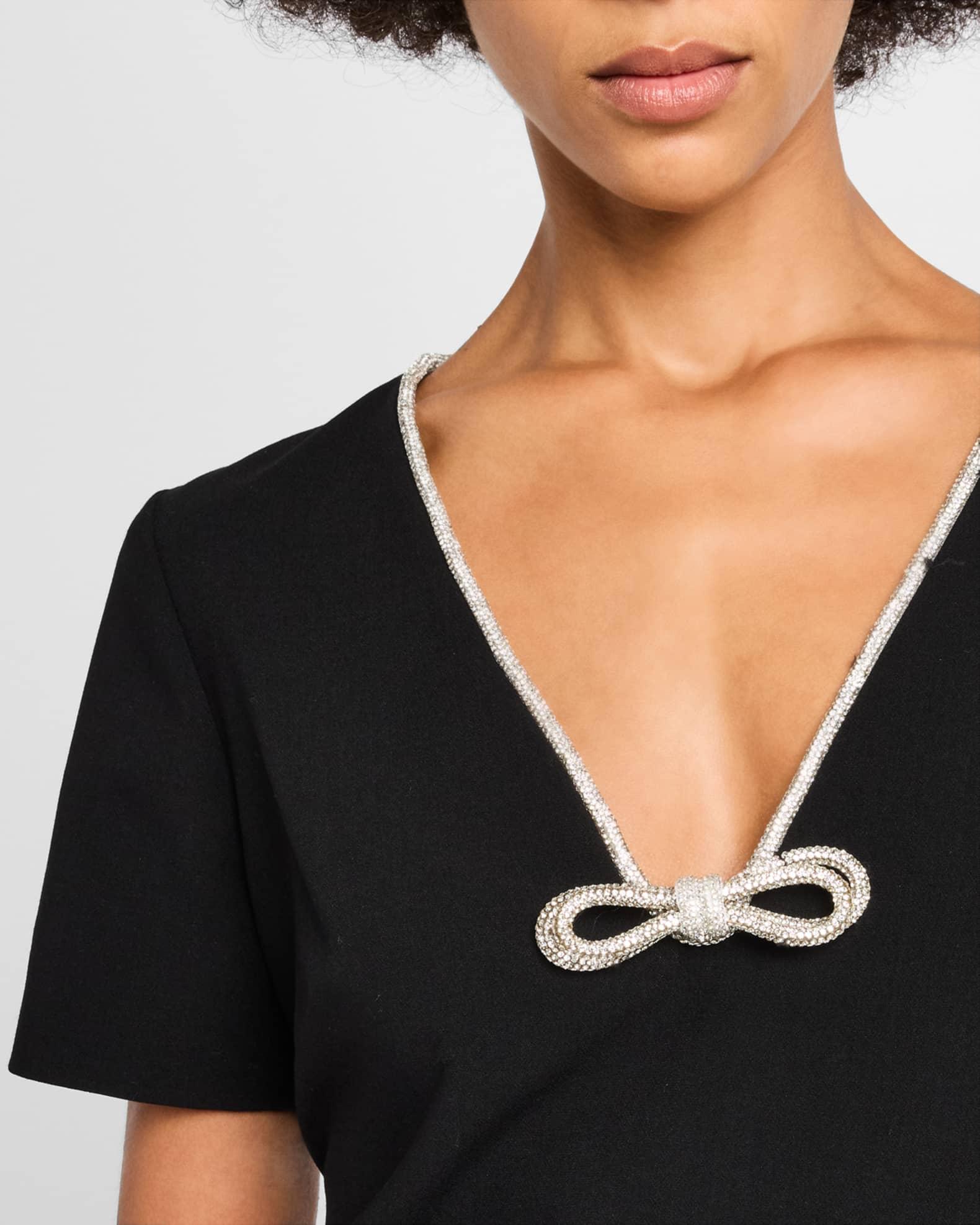 Obelle Shimmer-Trim Mini Dress Product Image