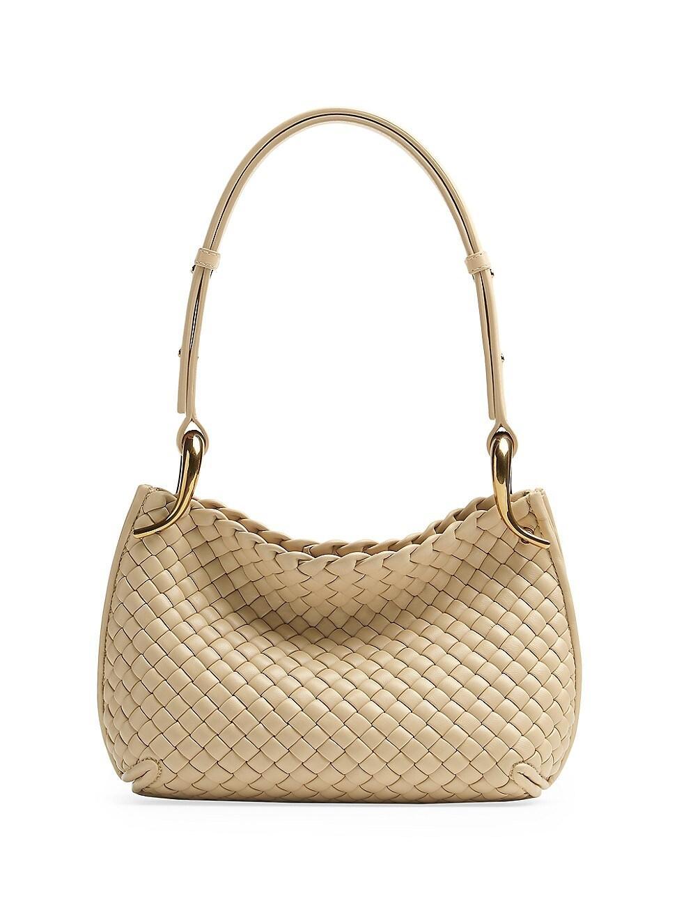 Womens Padded Intreccio Leather Shoulder Bag Product Image