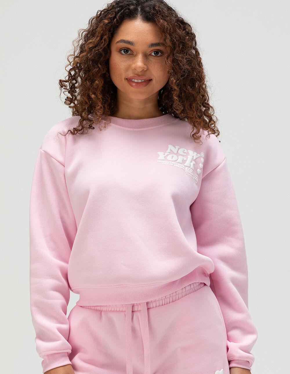 FULL TILT New York Womens Crewneck Sweatshirt - PINK Product Image