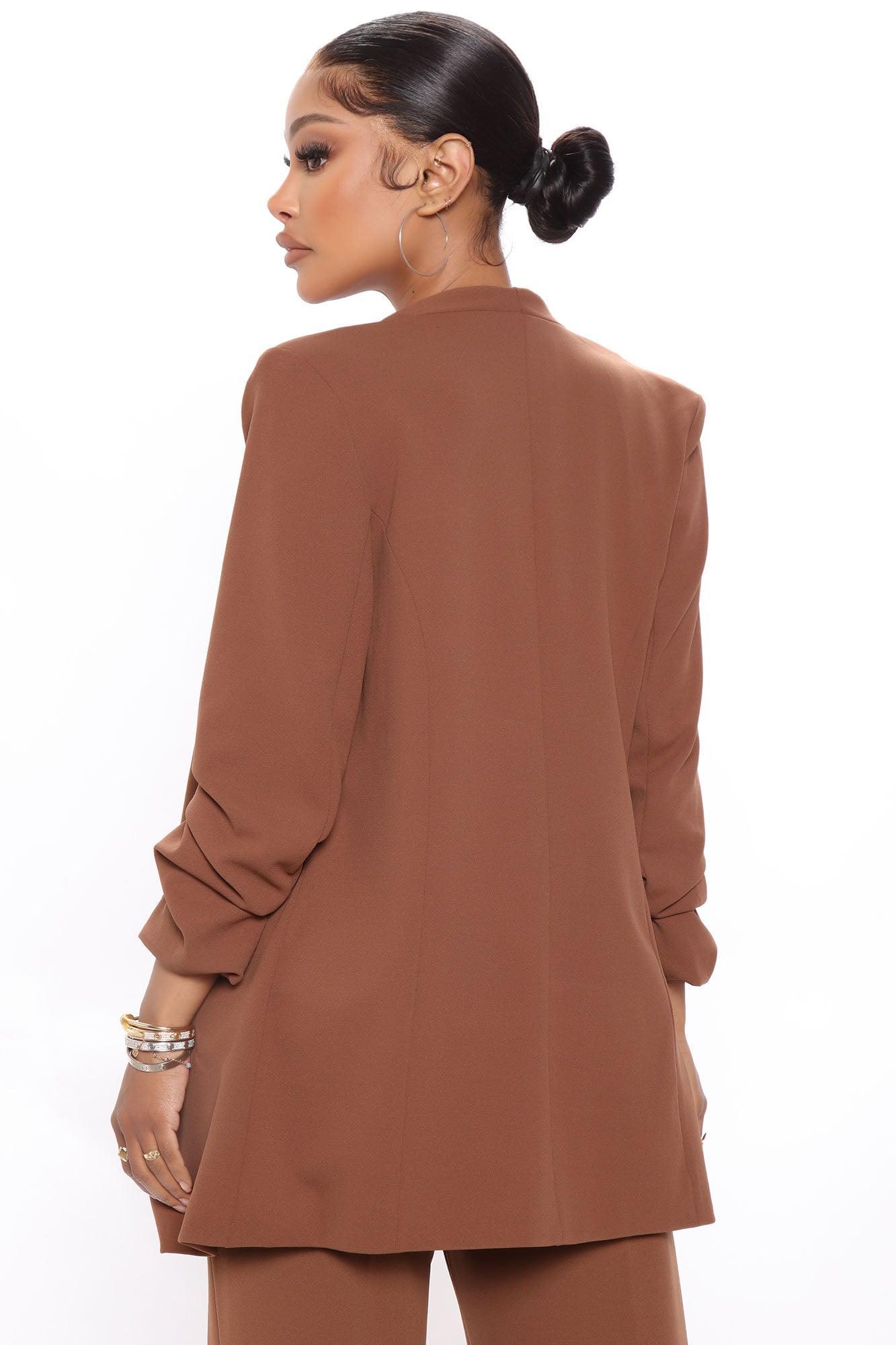 The Celine Blazer - Brown Product Image