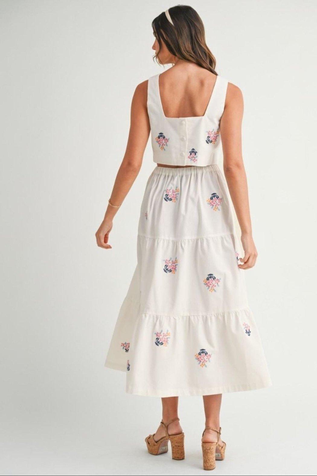Embroidered Skirt Set Product Image